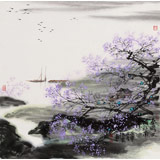王凌云 四尺斗方《春風(fēng)又綠江南岸》 運(yùn)河藝術(shù)研究院院長(zhǎng)（微信詢價(jià)）