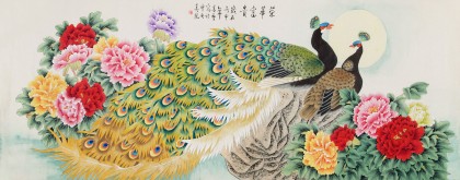 【已售】凌雪 小八尺《榮華富貴》 北京美協會員