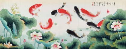 凌雪 小八尺《年年有余》 北京美協(xié)會員