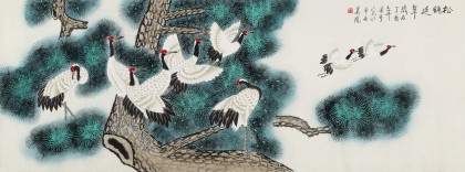 【已售】凌雪 小六尺《松鶴延年》 北京美協會員
