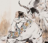 楊西沐 四尺三開《放牧人》 東方書畫院名譽院長（詢價）