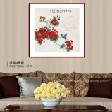 凌雪 四尺斗方《花開富貴》 北京美協(xié)會(huì)員