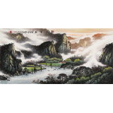 張慧仁 四尺《春山云起》 廣西山水畫家協會常務理事