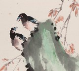 【已售】鄒友蒸 《雙喜圖》1989年 已故山野派繪畫大家