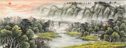 【已售】張宏達 小六尺《山水含清暉》