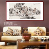 楊西沐 四尺《竹林七賢圖》 中國美術(shù)家協(xié)會會員（詢價）
