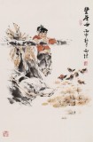 楊西沐 四尺三開《豐年曲》 中國美術(shù)家協(xié)會會員（詢價）