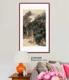 【已售】何實 四尺三開《登高處一覽江山》 吉林著名山水畫家