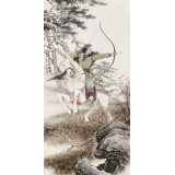 鄒本財 四尺館藏精品《響鈴公主狩獵圖》公主嶺市美協常務副主席