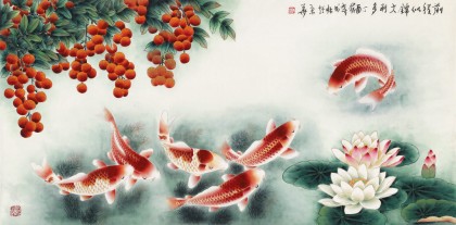 南海禪寺 妙林居士 四尺《前程似錦大利多》
