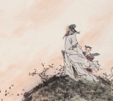 鄒本財 四尺三開《夕陽無限好》 公主嶺市美協常務副主席