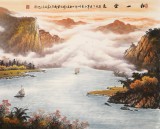 張慧仁 小八尺《秋山金色》 廣西山水畫家協會常務理事