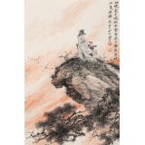 鄒本財 四尺三開《夕陽無限好》 公主嶺市美協常務副主席