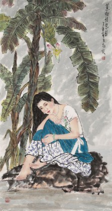 南海禪寺 妙林居士 四尺《蕉林情思圖》