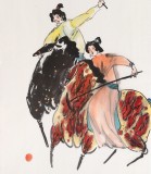王永剛 四尺《大唐馬球圖》 國家一級美術師（詢價）