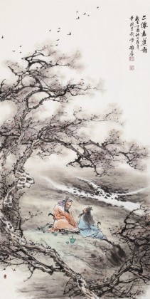 鄒本財 三尺《二仙盤道圖》 公主嶺市美協常務副主席