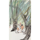 王永剛 三尺《柳蔭童趣》 國家一級美術師（詢價）