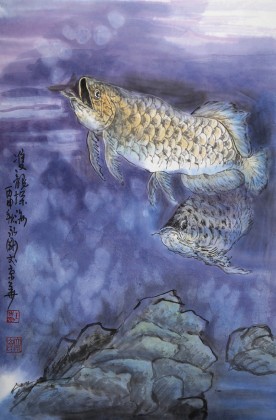 王永剛 四尺三開《雙龍探海》 國家一級美術師（詢價）