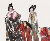 王永剛 四尺《唐女出游圖》 國家一級美術師（詢價）