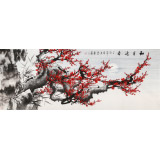 何華賢 小六尺《和月迎春》 潁淮書畫名家