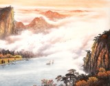 張慧仁 小八尺《金秋神韻圖》 廣西山水畫家協會常務理事