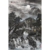申凌翔 四尺三開《夢里故鄉》 廣西山水畫名家