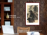 【已售】何實 四尺三開《觀瀑圖》 吉林著名山水畫家