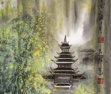 譚良干 大三尺《侗寨夜月》 貴州山水畫名家
