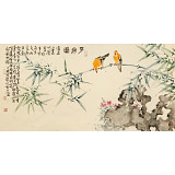 曲逸之 四尺《平安圖》  河南省著名花鳥(niǎo)畫(huà)家