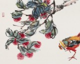 曲逸之 三尺《大吉利圖》 河南省著名花鳥畫家