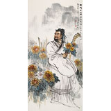 名家趙金鸰四尺國畫《陶淵明》(詢價)