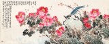 曲逸之 小八尺《暮香深惹玉堂風》 河南省著名花鳥畫家