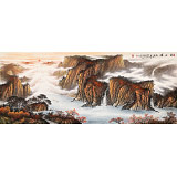 張慧仁 小八尺《秋山曙色》 廣西山水畫家協(xié)會(huì)常務(wù)理事