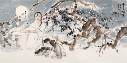 楊西沐 四尺《雪月風清》 中國美術家協會會員（詢價）