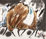 王永剛 四尺《雙駿圖》 國家一級美術師（詢價）