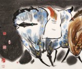 王永剛 四尺《雙駿圖》 國家一級美術師（詢價）