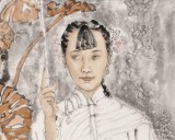 【已售】楊西沐 四尺《秋水伊人》 中國美術家協會會員（詢價）