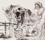 楊西沐 四尺《牧歸圖》 中國美術家協會會員（詢價）