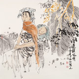 楊西沐 四尺斗方《邊鎮風情》 中國美術家協會會員（詢價）