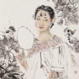 楊西沐 四尺《荷塘清韻》 中國美術家協會會員（詢價）
