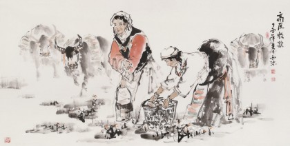 楊西沐 四尺《高原牧歌》 中國美術家協會會員（詢價）