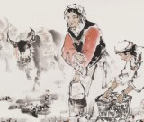 楊西沐 四尺《高原牧歌》 中國美術家協會會員（詢價）