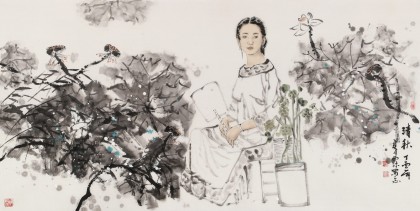 楊西沐 四尺《清秋》 中國美術家協會會員（詢價）