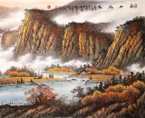張慧仁 小八尺《秋山流泉》 廣西山水畫(huà)家協(xié)會(huì)常務(wù)理事