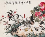 【已售】曲逸之 小八尺《富貴吉祥》 河南省著名花鳥畫家
