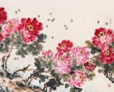 【已售】曲逸之 小八尺《富貴吉祥》 河南省著名花鳥畫家