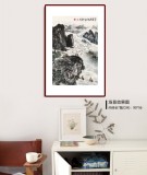 申凌翔 四尺三開《漓江云山圖》 廣西山水畫名家