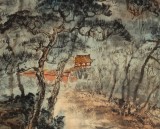 【已售】何實(shí) 四尺三開《華山雄姿》 吉林著名山水畫家