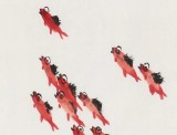 王永剛 四尺三開《力爭上游》 國家一級美術(shù)師（詢價(jià)）