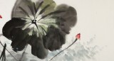 庾超然 六尺對開《出水荷風帶露香》 黃鶴樓書畫院院長